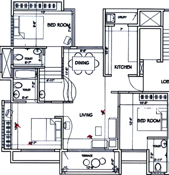 3 BHK Flat in Bhairaav Four Seasons in Vashi, Navi Mumbai - Image 838489