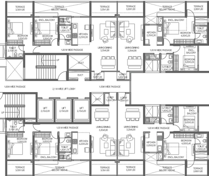 Floor Plan of Paranjape Broadway in Wakad, Pune - Image 121145