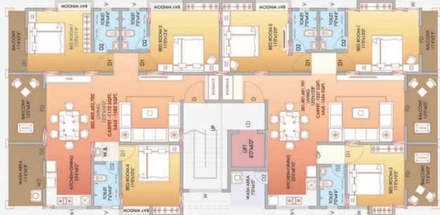 Floor Plan of RVK Tarang in Nigdi, Pune - Image 121152