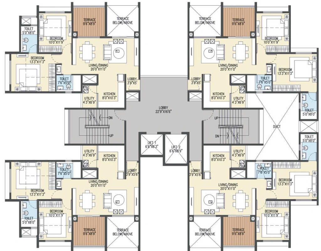 Floor Plan of Goel Ganga Acropolis in Baner, Pune - Image 347879