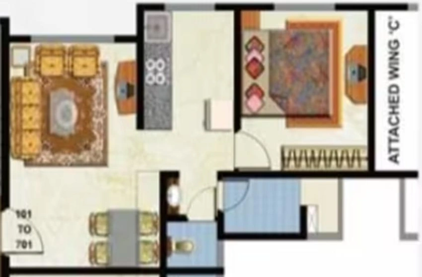 1 BHK Flat in Rajhans Seasons in Vasai West, Palghar - Image 843664