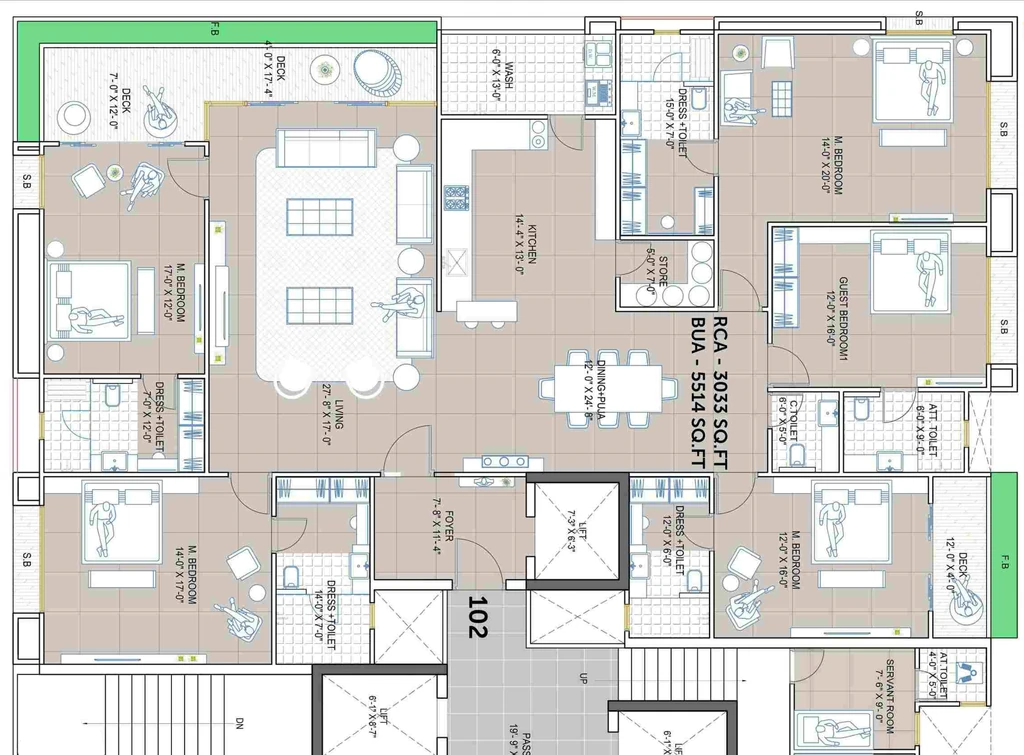 5 BHK Flat in Avadh Paloma Pride in Vesu, Surat - Image 929899