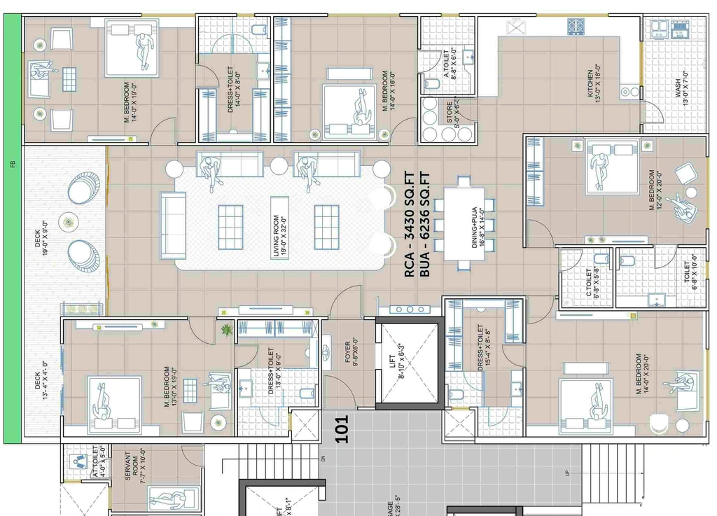 5 BHK Flat in Avadh Paloma Pride in Vesu, Surat - Image 929901