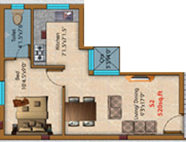 1 BHK Flat in KEH Shakthi Enclave in Royapettah, Chennai - Image 842791
