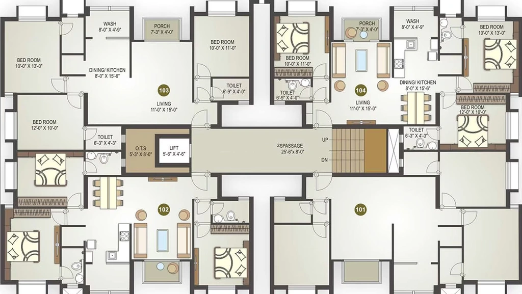 Floor Plan of Avadh Lifestyle in Bardoli, Surat - Image 251377
