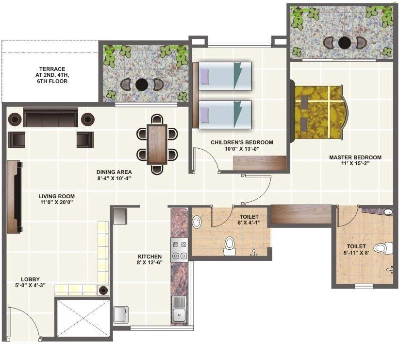 2 BHK Flat in Mirchandani Bellagio in Undri, Pune - Image 887869
