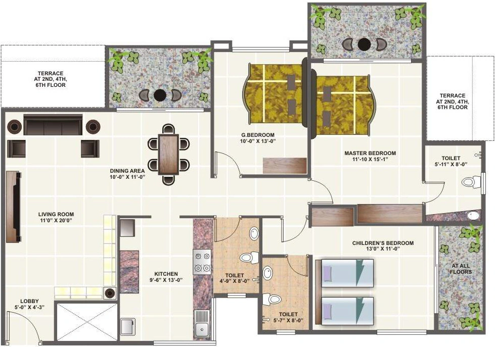 3 BHK Flat in Mirchandani Bellagio in Undri, Pune - Image 887870