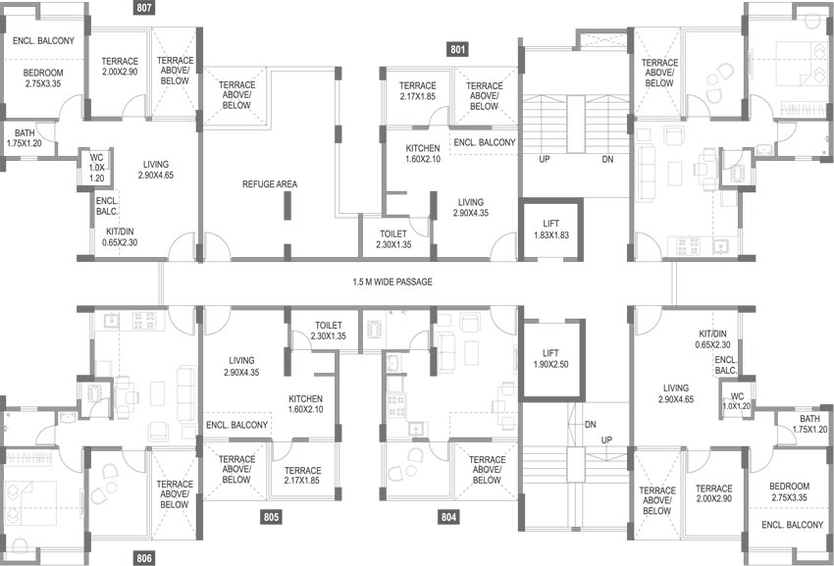Floor Plan of Paranjape Happiness Hub in Varve Bk, Pune - Image 121194