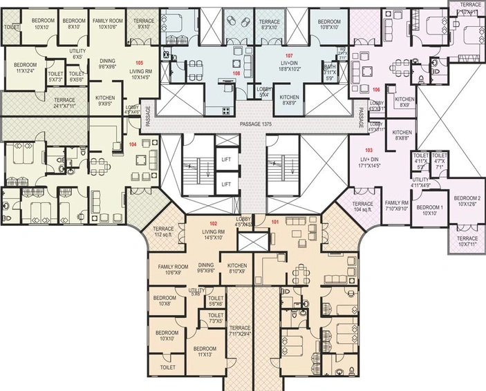 Floor Plan of Paranjape Madhukosh in Vadgaon Khurd, Pune - Image 125745