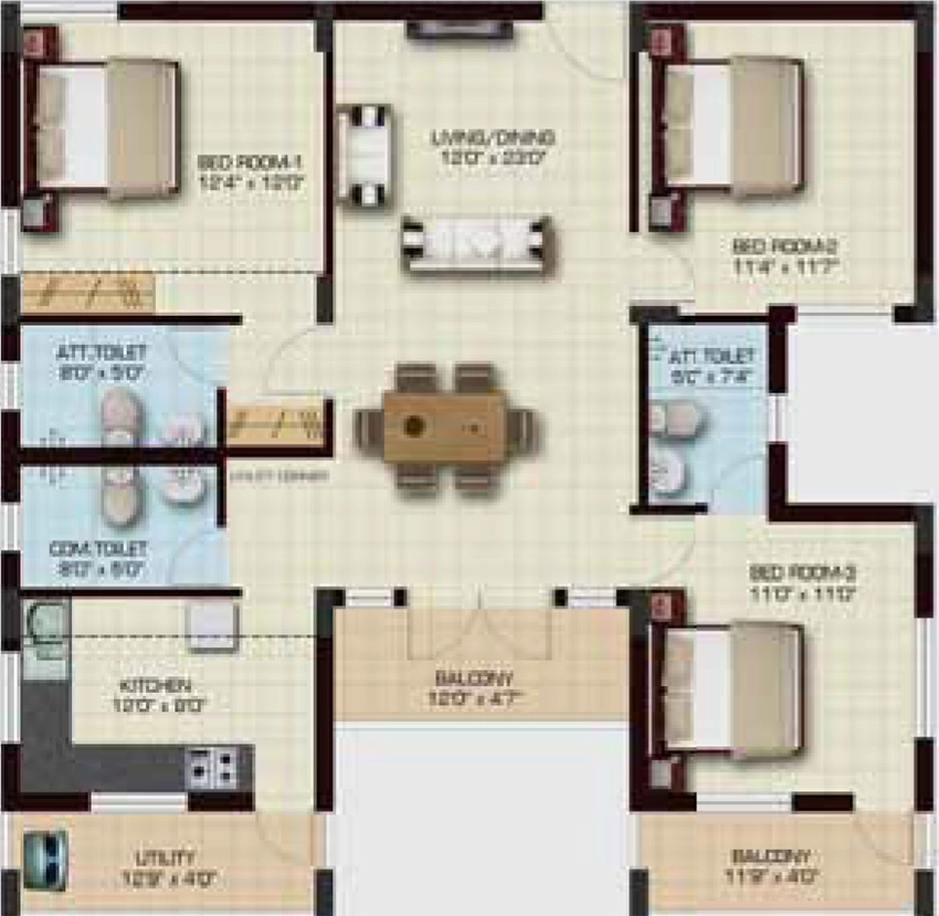 3 BHK Flat in Marg Swarnabhoomi Maha Utsav in East Coast Road, Chennai - Image 879201