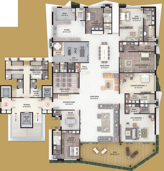 5 BHK Flat in Happy Excelencia in Vesu, Surat - Image 846184