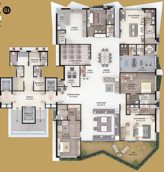 5 BHK Flat in Happy Excelencia in Vesu, Surat - Image 846183