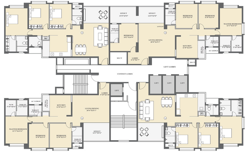 Floor Plan of Kolte Patil 24K Sereno in Baner, Pune - Image 41