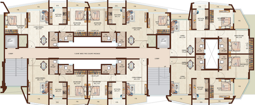 Floor Plan of Raj Florenza in Mira Road East, Thane - Image 22070