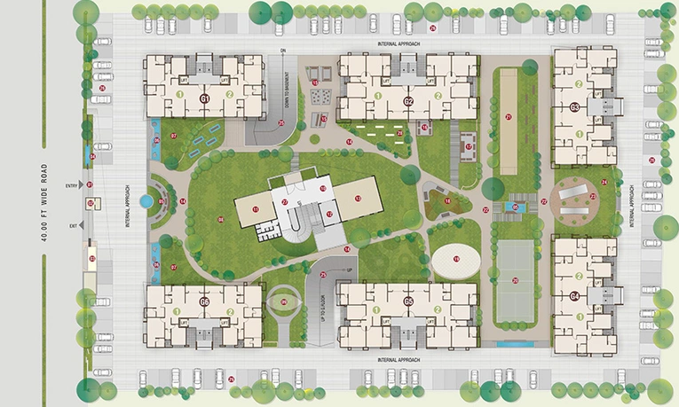 Master Plan of Happy Glorious in Vesu, Surat - Image 251772