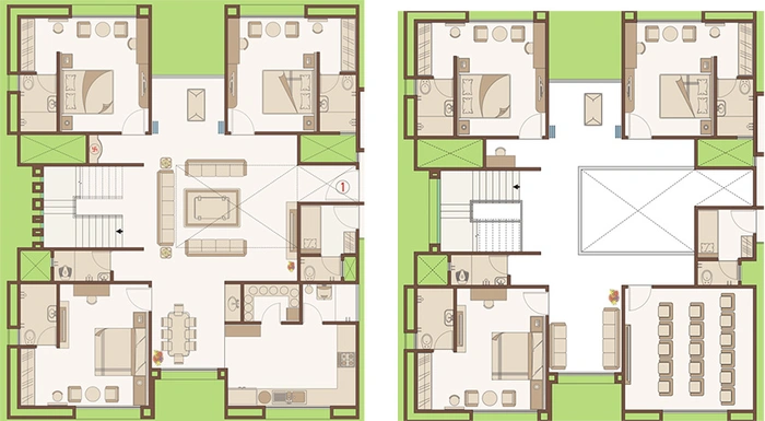 6 BHK Flat in Happy Capital Life in Vesu, Surat - Image 846160