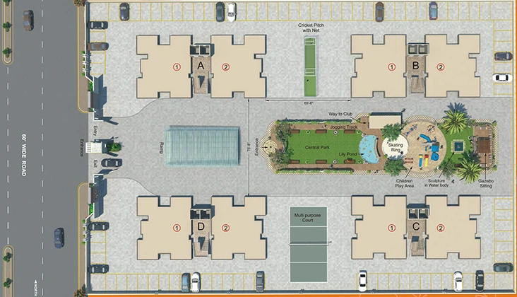 Master Plan of Happy Capital Life in Vesu, Surat - Image 251589