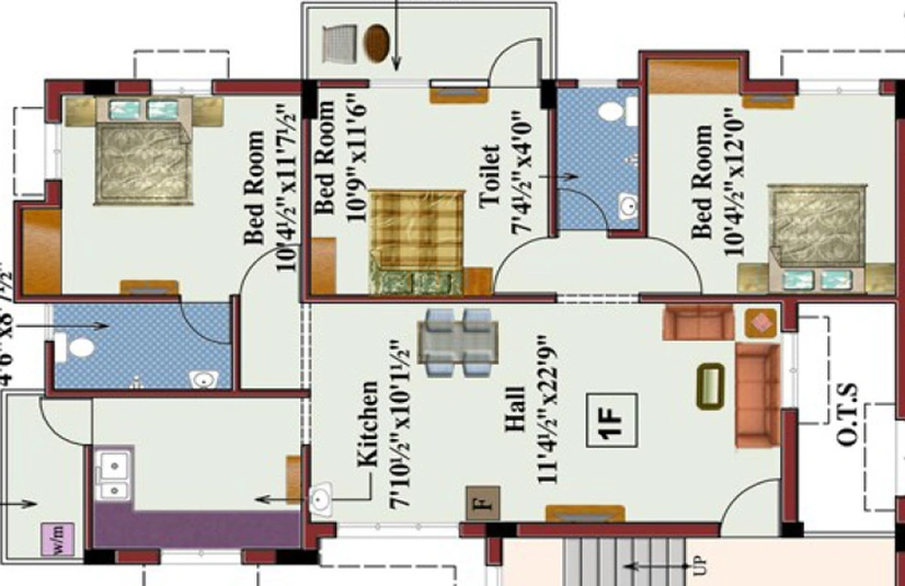 3 BHK Flat in Rajus Galaxy in Korattur, Chennai - Image 837154