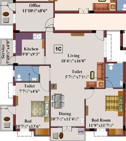 2 BHK Flat in Rajus Galaxy in Korattur, Chennai - Image 837155