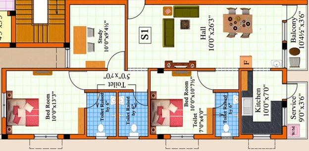 2.5 BHK Flat in Rajus Muniram in Korattur, Chennai - Image 837227