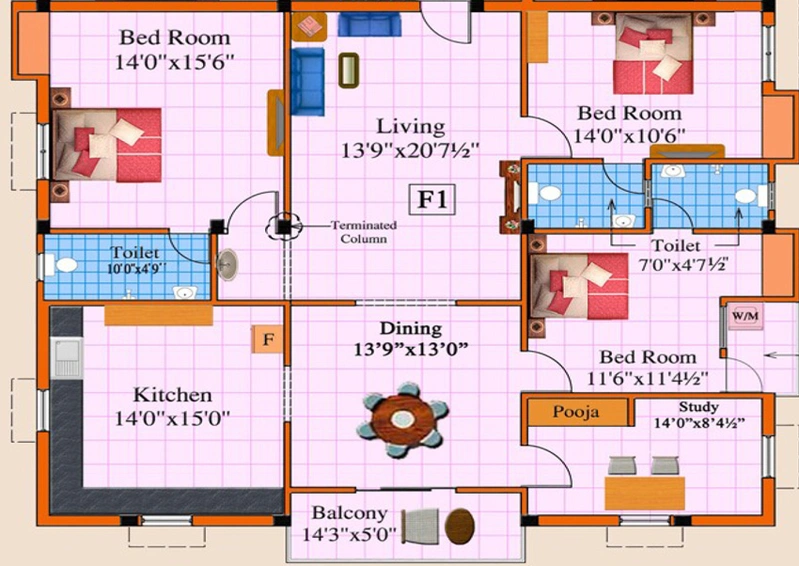 3 BHK Flat in Rajus Muniram in Korattur, Chennai - Image 837228