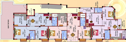 Floor Plan of Rajus Opal in Mogappair, Chennai - Image 235193