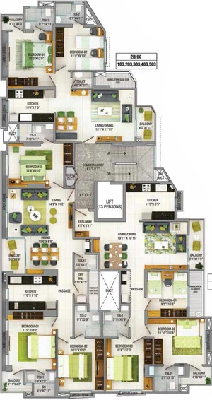 Floor Plan of Naiknavare Shivatman in Shivaji Nagar, Pune - Image 121279
