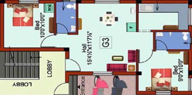 2 BHK Flat in Rajus Rail View in Ambattur, Chennai - Image 837244