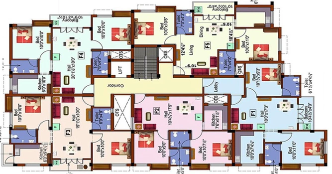 Floor Plan of Rajus Rail View in Ambattur, Chennai - Image 235221