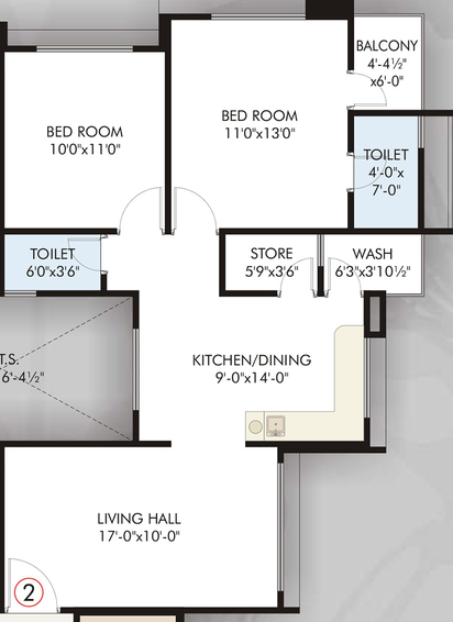 2 BHK Flat in Happy Nest Orchid in Althan, Surat - Image 846334