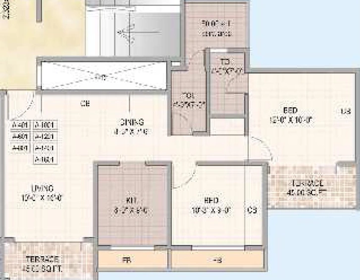 2 BHK Flat in Proviso Complex in Kharghar, Navi Mumbai - Image 841180