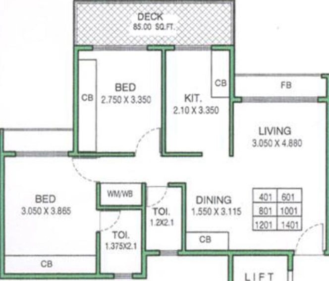 2 BHK Flat in Proviso BKS Galaxy in Kharghar, Navi Mumbai - Image 841191