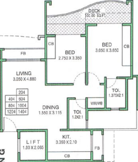 2 BHK Flat in Proviso BKS Galaxy in Kharghar, Navi Mumbai - Image 846924