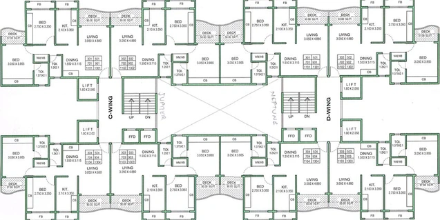 Floor Plan of Proviso BKS Galaxy in Kharghar, Navi Mumbai - Image 254252