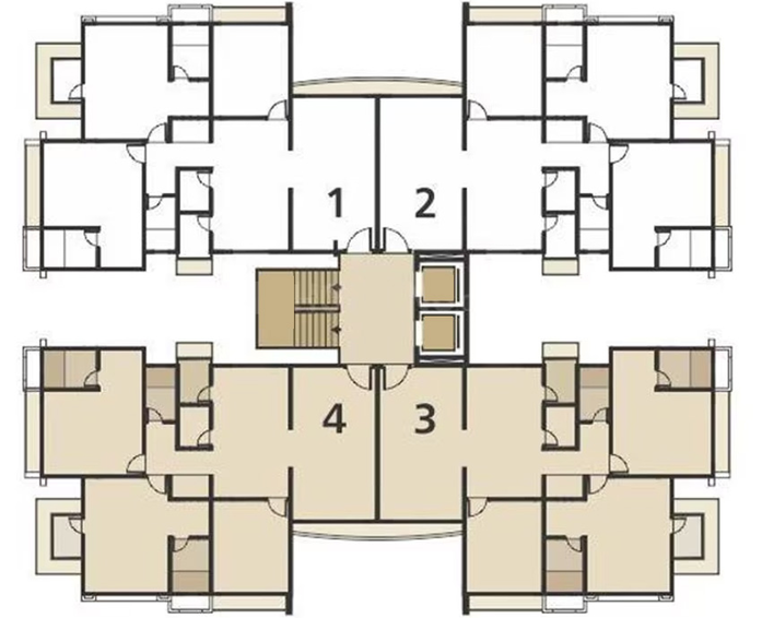 Floor Plan of Happy Nandanvan 3 in Vesu, Surat - Image 252117