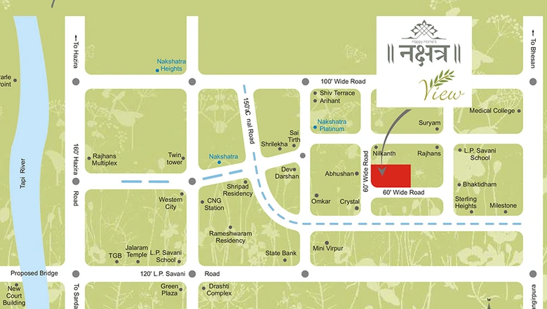 Location of Happy Nakshatra View in Palanpur, Surat - Image 252052