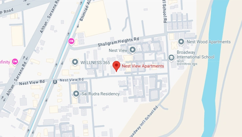 Location of Happy Nest View in Althan, Surat - Image 252229