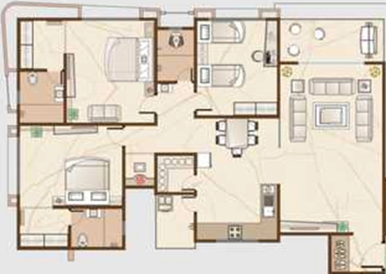 3 BHK Flat in Happy Vastu Discovery in Althan, Surat - Image 846361