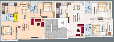 Floor Plan of Rajus Aalayam in Kolathur, Chennai - Image 235295