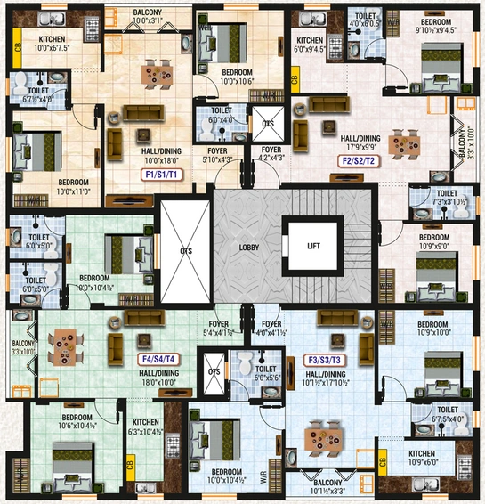 Floor Plan of Rajus Kalyan in Perambur, Chennai - Image 234551
