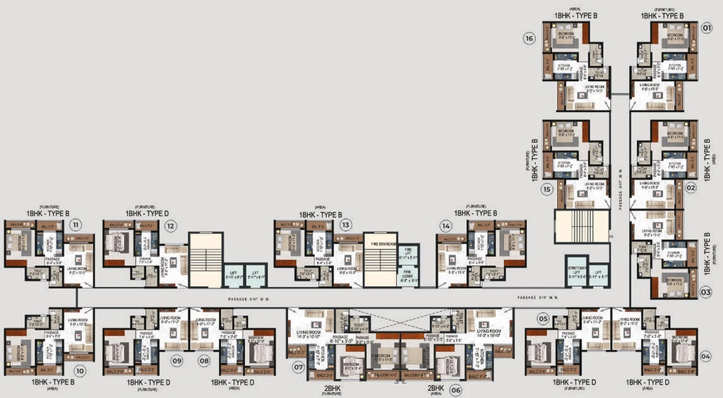 Floor Plan of Yogi Belleza in Bhiwandi, Thane - Image 125681