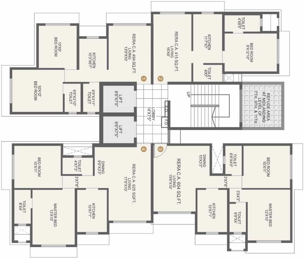 Floor Plan of Namo Atmaram CHSL in Borivali West, Mumbai - Image 331428