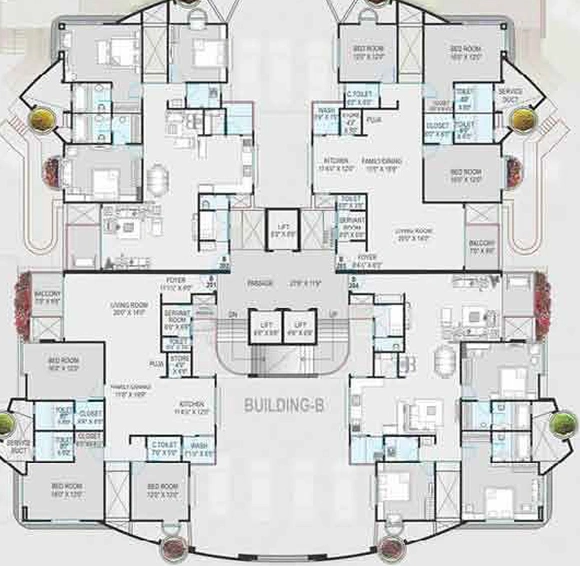 Floor Plan of Ravani Fortuna in Althan, Surat - Image 252443