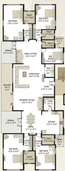 5 BHK Flat in Ravani Dream Palace in Vesu, Surat - Image 846401
