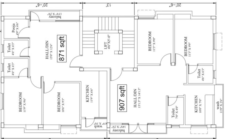 Floor Plan of Arjun Saraswati Nagar in Avadi, Chennai - Image 231225