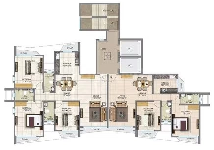 Floor Plan of Mahavir Helicon Heights in Borivali West, Mumbai - Image 333117