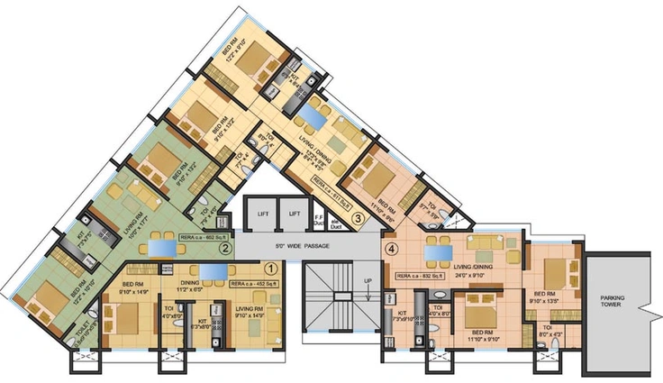Floor Plan of Orient Regency in Chembur West, Mumbai - Image 124584