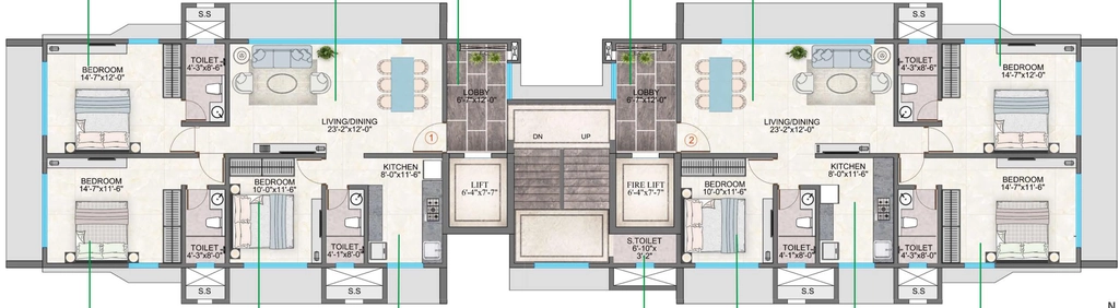 Floor Plan of Modirealty Kalpvriksh in Goregaon West, Mumbai - Image 352921