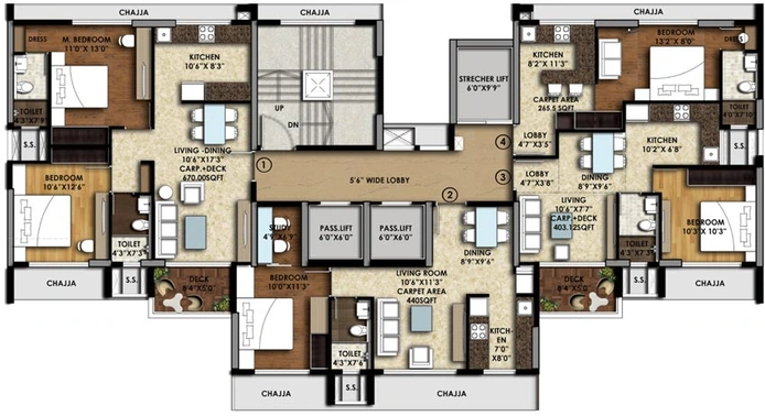Floor Plan of Roswalt Heights in Govandi East, Mumbai - Image 121329