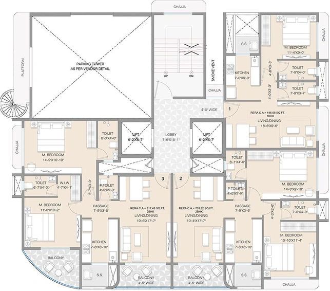 Floor Plan of AIM Heritage in Jogeshwari East, Mumbai - Image 254207